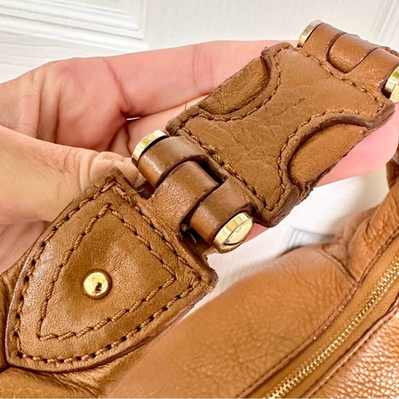 Cole Haan Village F06 Vintage Crescent Hobo Caramel Brown Pebbled Leather - Picture 8 of 11